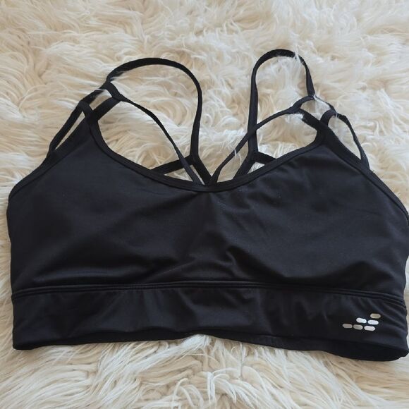 BCG Black Double Strap Sports Bra - Picture 1 of 5